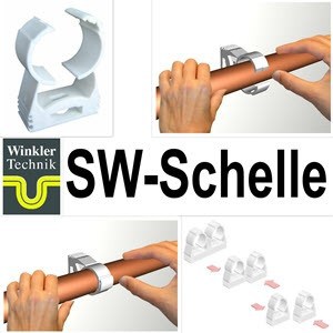 SW-Schelle: Rohrbefestigung für Decke und Wand
